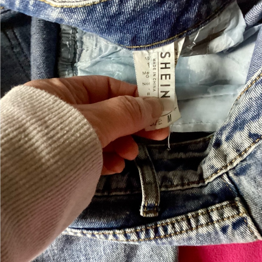 High Waist Stone Washed Mom Jeans by Shein | Size Medium - Picture 5 of 9